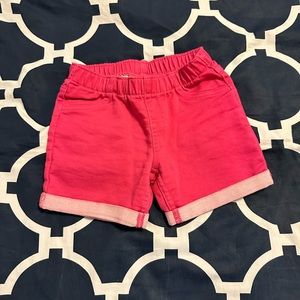 Girls pink denim shorts